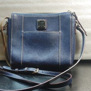 Dooney & Bourke Navy Blue Pebbled Leather Crossbody